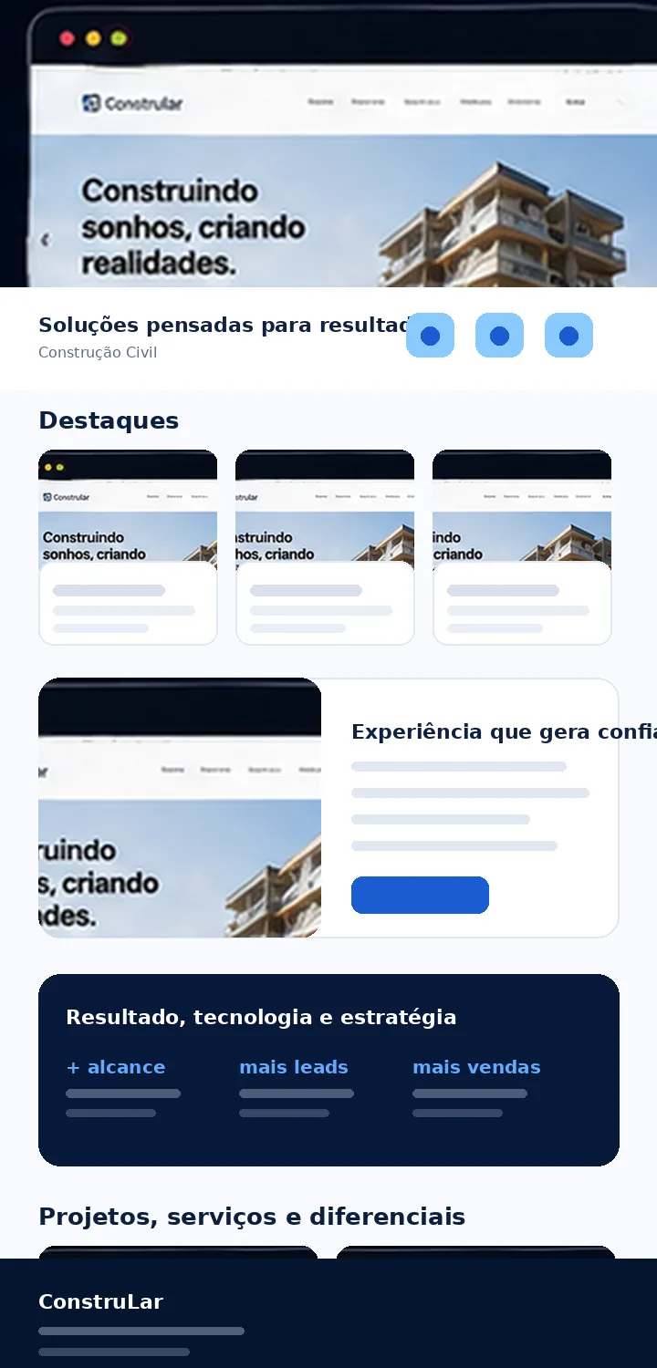 Site ConstruLar desenvolvido pela Zuplix