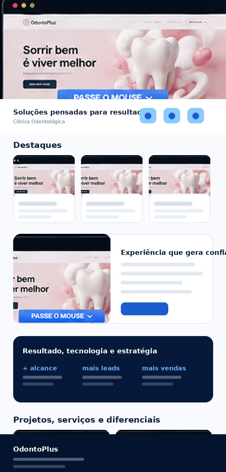 Site OdontoPlus desenvolvido pela Zuplix
