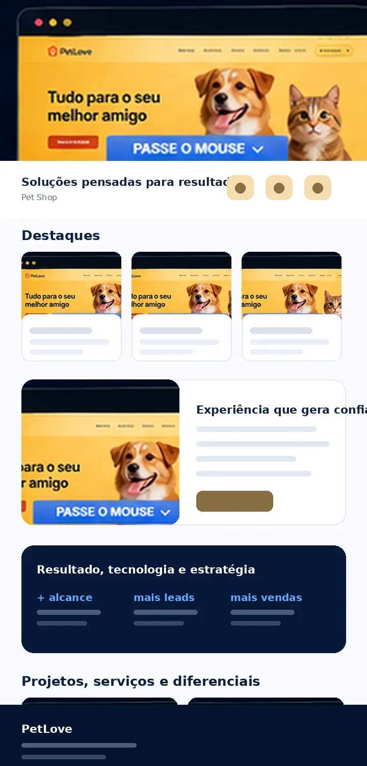 Site PetLove desenvolvido pela Zuplix