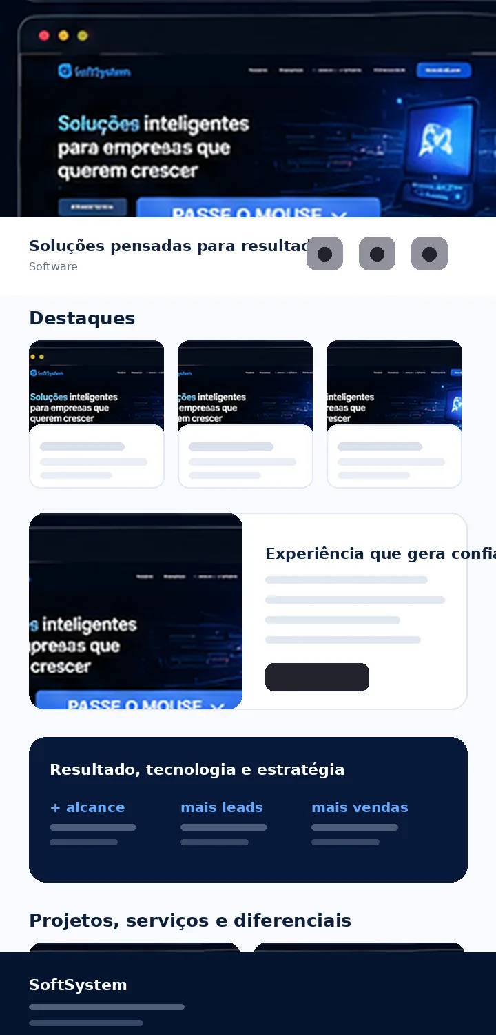 Site SoftSystem desenvolvido pela Zuplix